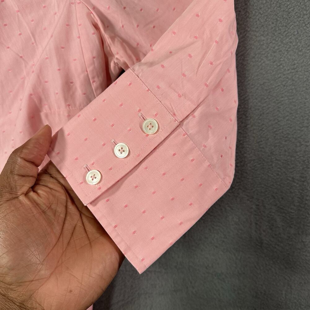 Banana Republic Shirt Women’s Size Large Dress Pink Long Sleeve Button Up - Picture 8 of 9